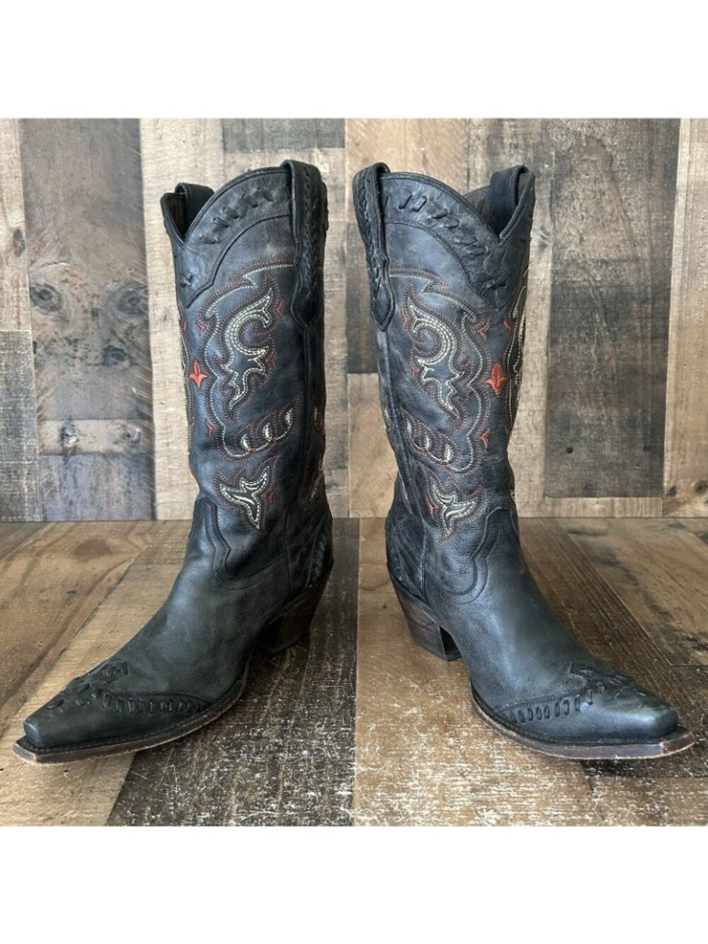 Lucchese 1883 Snip Toe M5021 Western Cowboy Boots Womens 6.5 B - Picture 6 of 12